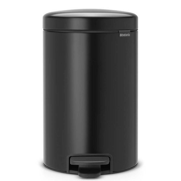 Бак для сміття з педаллю Brabantia NewIcon Pedal Bin 12 л чорний (113741) 00800449 фото