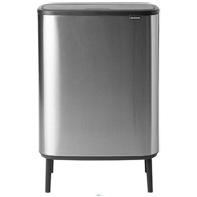 Відро для сміття Brabantia Bo Touch Bin Hi двосекційне 2х30 л матовий сталевий (130649) 00800817 фото