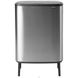 Бак для мусора Brabantia Bo Touch Bin Hi двухсекционный 2х30 л матовый стальной (130649)9) 130649 фото 1