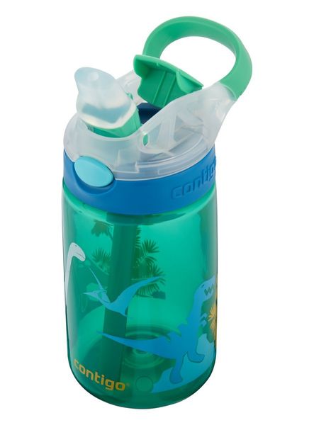 Пляшка для води дитяча Contigo Gizmo Flip 420ml Jungle Green Dino (2115035) 2115035 фото