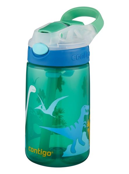 Пляшка для води дитяча Contigo Gizmo Flip 420ml Jungle Green Dino (2115035) 2115035 фото