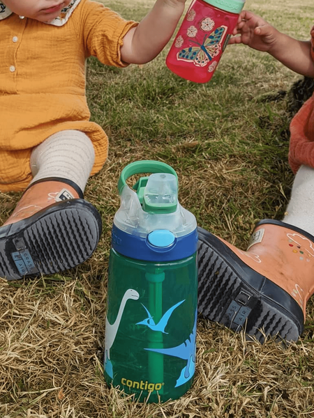 Пляшка для води дитяча Contigo Gizmo Flip 420ml Jungle Green Dino (2115035) 2115035 фото