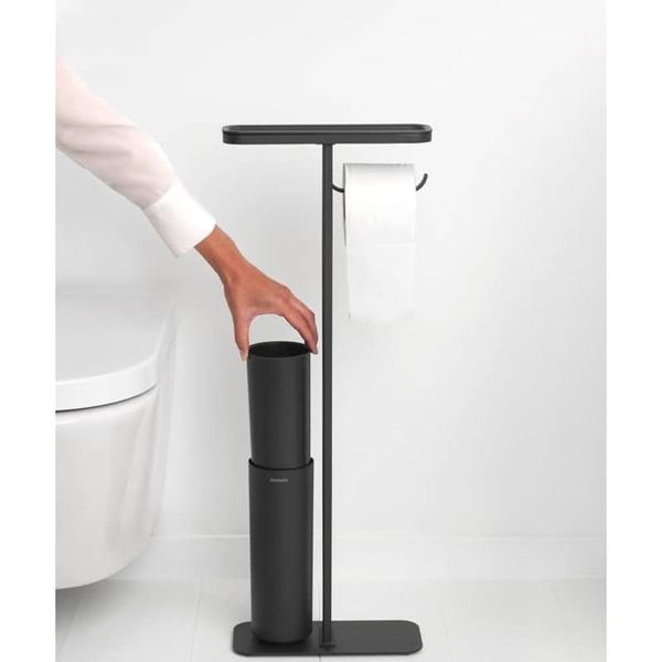 Туалетная стойка 3-в-1 Brabantia MindSet Toilet Butler Mineral Infinite Grey (303869) 303869 фото