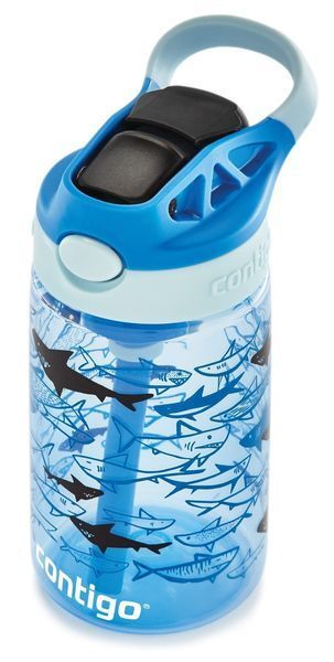 Пляшка для води дитяча Contigo Gizmo Flip 420ml Sharks (2127476) 06800415 фото