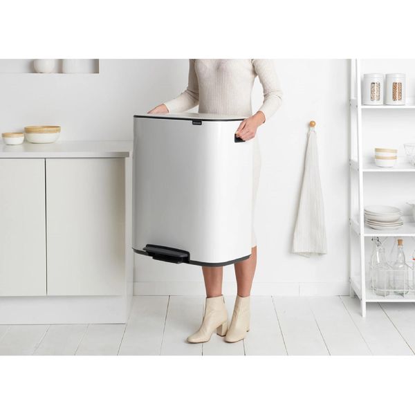 Бак для сміття Brabantia Bo Pedal Bin 60 л білий (211300) 00800880 фото