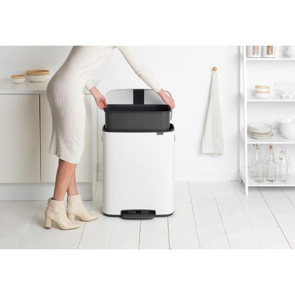 Бак для мусора Brabantia Bo Pedal Bin 60 л белый (211300) 00800880 фото