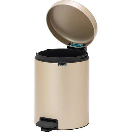 Бак для мусора с педалью Brabantia NewIcon Pedal Bin 5 л Metallic Gold (304422) 304422 фото