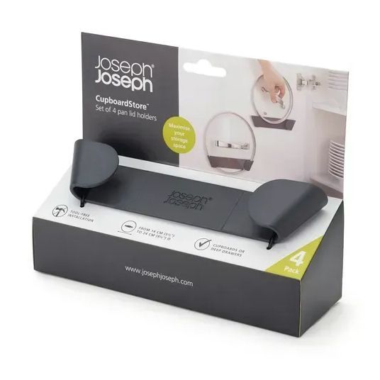 Набір тримачів для кришок 4 шт Joseph Joseph CupboardStore Grey (85149) 01000828 фото