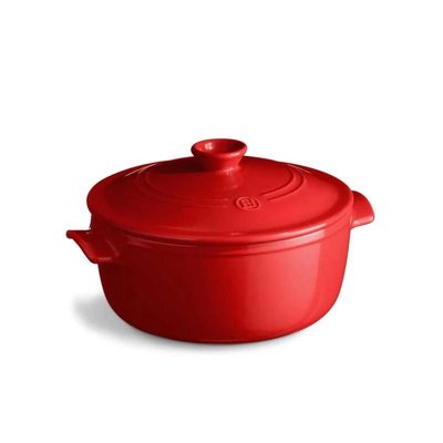 Каструля з кришкою керамічна Emile Henry Cookware 4 л червоний (344540) 344540 фото