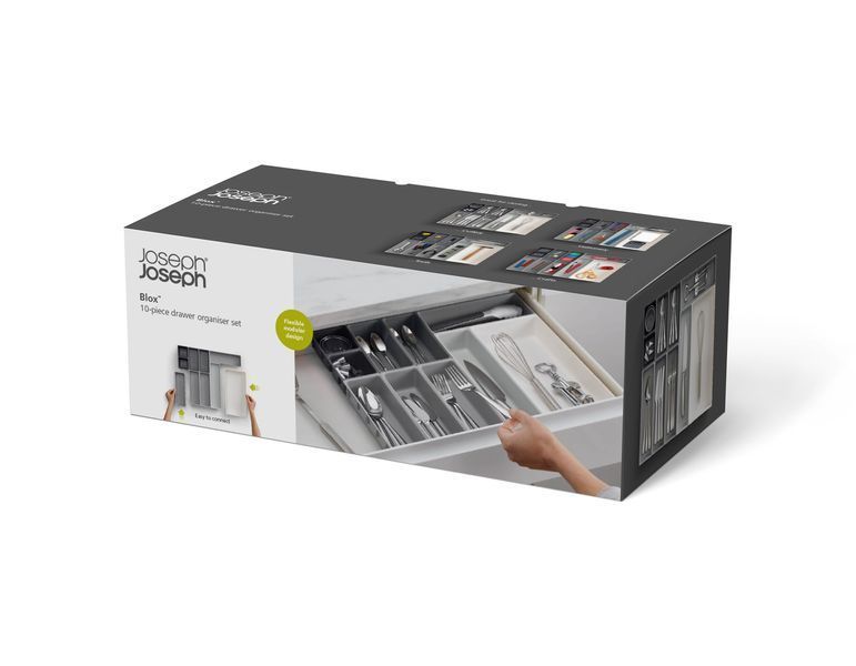 Органайзер для кухні з 10 лотків Joseph Joseph Blox Grey 85200 01000989 фото