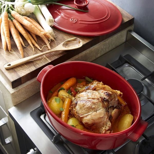 Каструля з кришкою овальна керамічна Emile Henry Cookware 6 л чорний (794560) 794560 фото