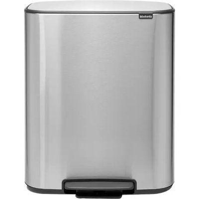 Бак для сміття Brabantia Bo Pedal Bin 60 л сріблястий матовий (211324) 211324 фото