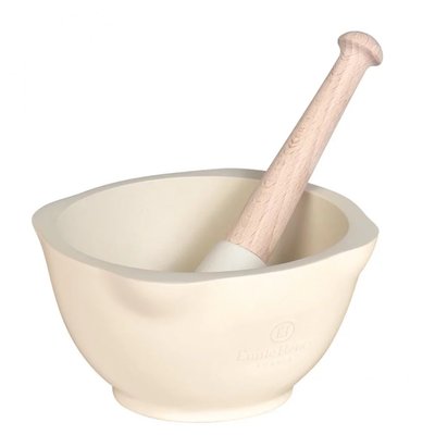 Ступка керамічна з товкачем Emile Henry Kitchen Tools 450 мл бежевий (020255) 020255 фото