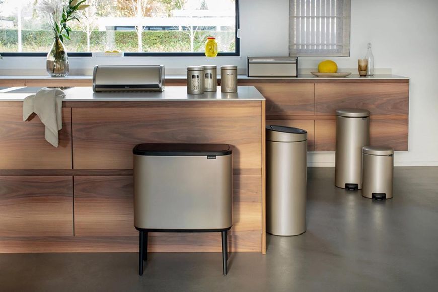 Бак для сміття з педаллю Brabantia NewIcon Pedal Bin 30 л шампань бежевий (304484) 304484 фото