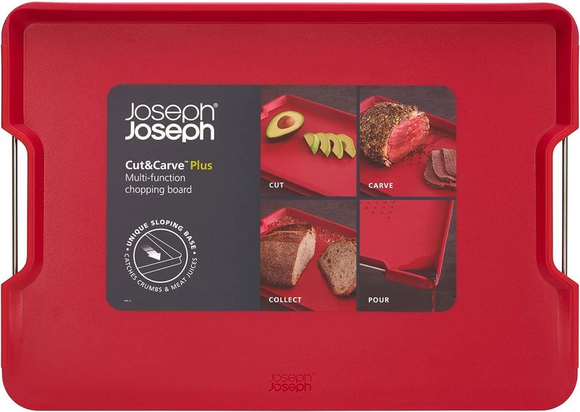 Доска разделочная двухсторонняя Joseph Joseph Cut&Carve Plus Large Red 60207 60207 фото