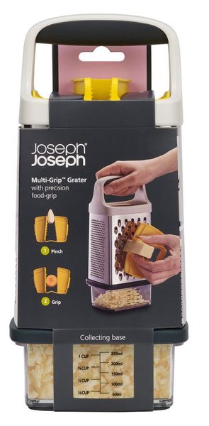 Тертка з ємністю та з безпечним тримачем для їжі Joseph Joseph Multi-Grip Yellow 20225 20225 фото