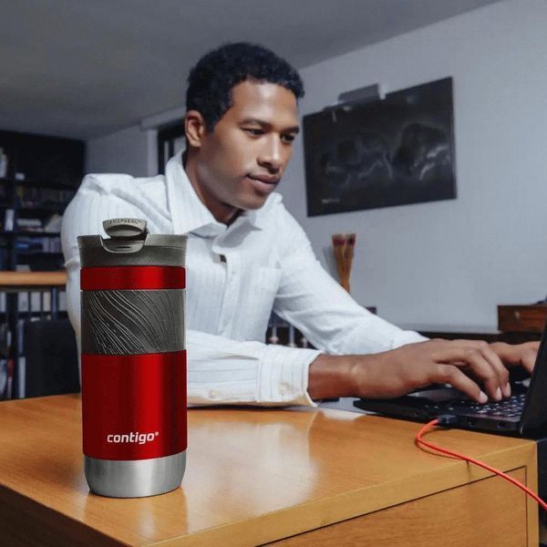Термокружка Contigo Byron 2.0 Snapseal 470 мл Red (2213021) 2213021 фото