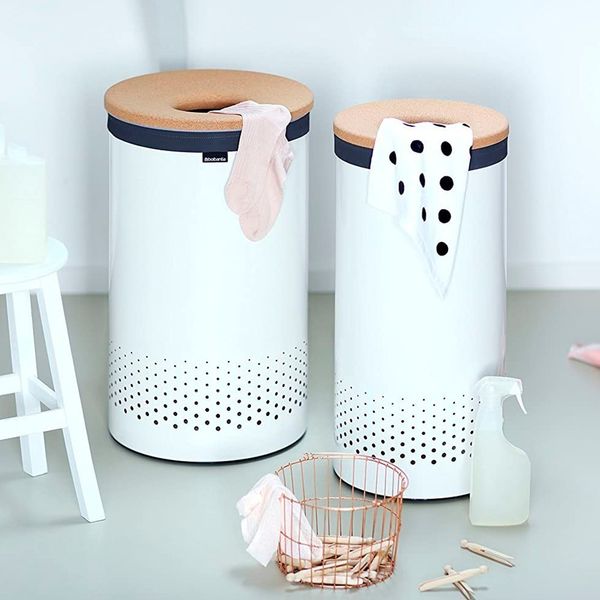 Бак для білизни з корковою кришкою Brabantia 35 л білий (104367) 104367 фото