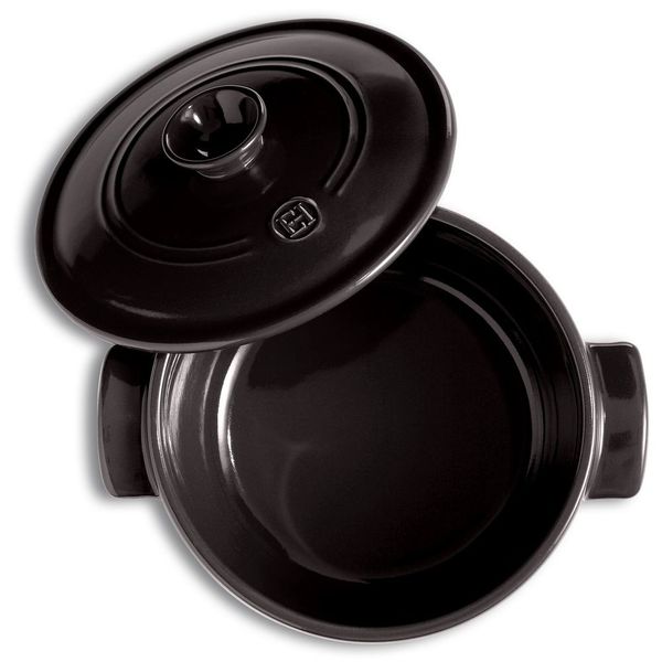 Каструля з кришкою керамічна Emile Henry Cookware 2,5 л чорний (794525) 794525 фото