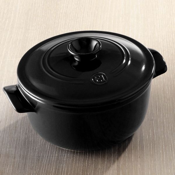 Кастрюля с крышкой керамическая Emile Henry Cookware 2,5 л черный (794525) 794525 фото