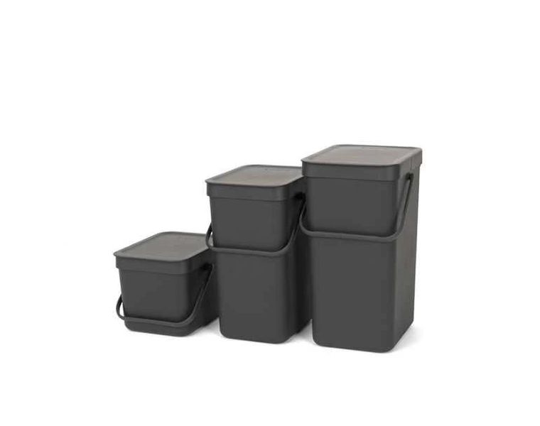 Ведро мусорное Brabantia Sort&Go 12 л серый (109805) 109805 фото