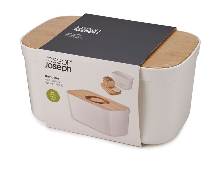 Хлебница с бамбуковой крышкой Joseph Joseph Bread Bin White 81097 81097 фото