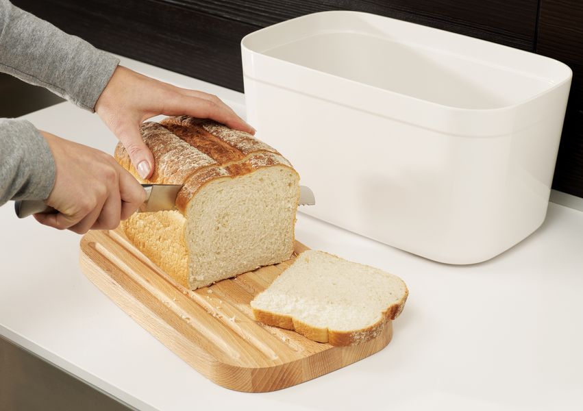 Хлебница с бамбуковой крышкой Joseph Joseph Bread Bin White 81097 81097 фото