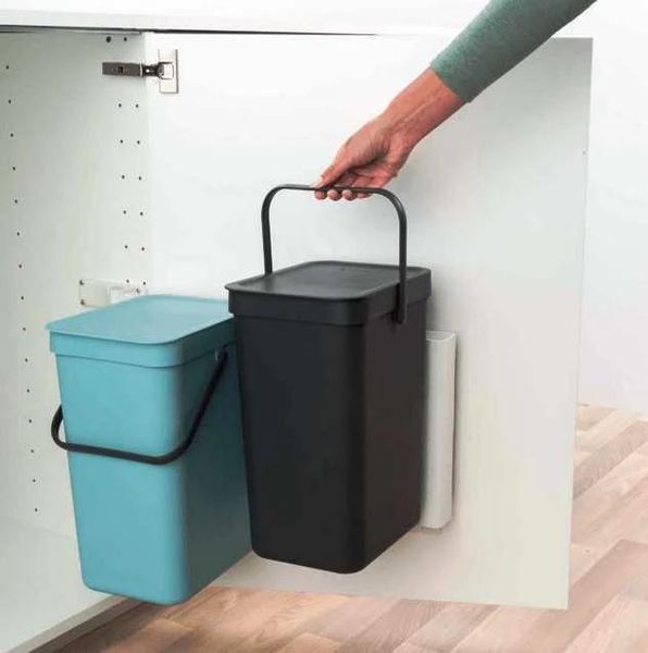 Ведро мусорное Brabantia Sort&Go 16 л серый (109966) 109966 фото