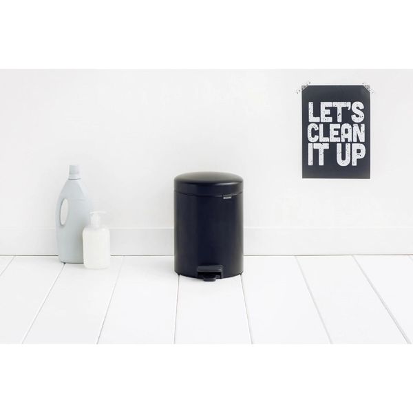 Бак для мусора с педалью Brabantia NewIcon Pedal Bin 5 л черный (112928) 112928 фото