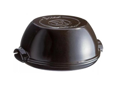 Форма для випікання хліба кругла з кришкою керамічна Emile Henry Specialized Cooking 32,5x30x14 см чорний (795507) 08700818 фото