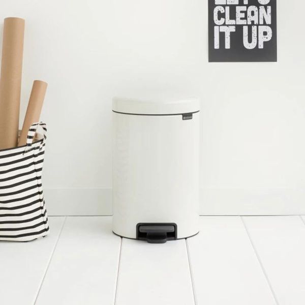 Бак для мусора с педалью Brabantia NewIcon Pedal Bin 12 л белый (111969) 111969 фото