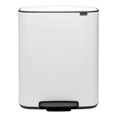 Бак для сміття двосекційний Brabantia 2х30 л білий (211447) 211447 фото