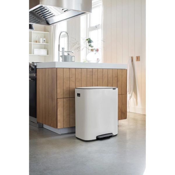Бак для сміття двосекційний Brabantia 2х30 л білий (211447) 211447 фото