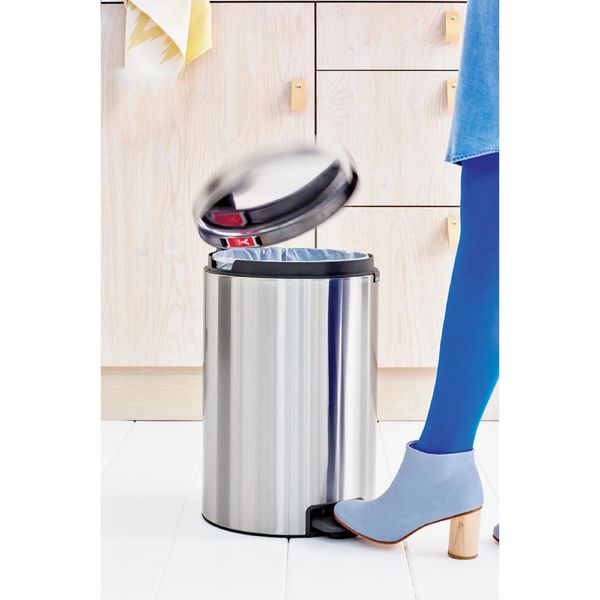 Бак для мусора с педалью Brabantia NewIcon Pedal Bin 20 л стальной (111907) 111907 фото