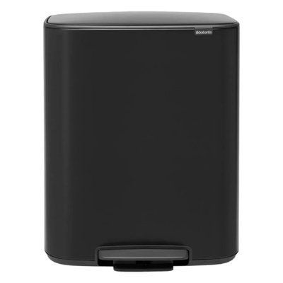 Бак для сміття двосекційний Brabantia 2х30 л чорний (211508) 211508 фото