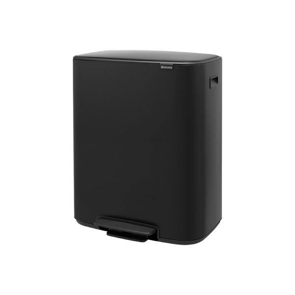 Бак для сміття з педаллю двосекційне 2х30 л Brabantia Bo Pedal Bin чорний (211508) 211508 фото