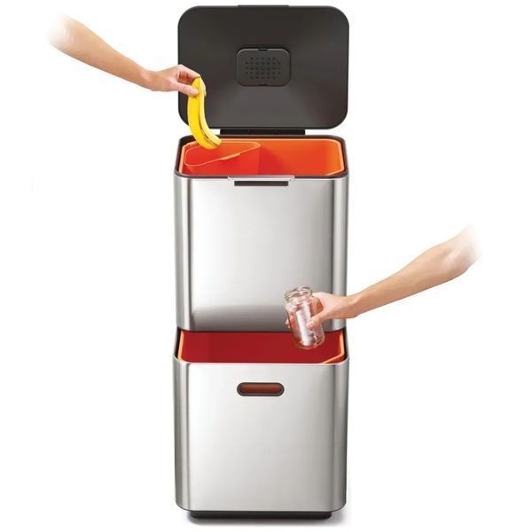 Контейнер для сміття 60 л. Joseph Joseph Totem Stainless Steel (30060) 01000844 фото
