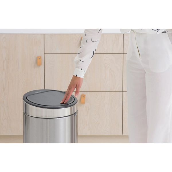 Бак для сміття Brabantia Touch Bin 30 л сталевий матовий (115462) 115462 фото