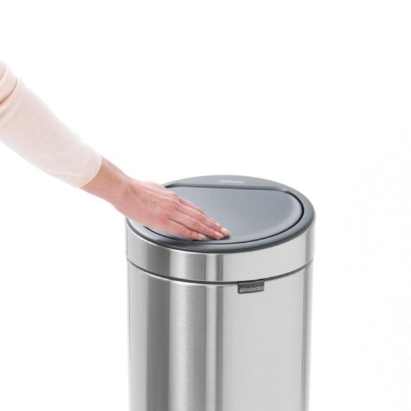 Бак для мусора Brabantia Touch Bin 30 л стальной матовый (115462) 115462 фото