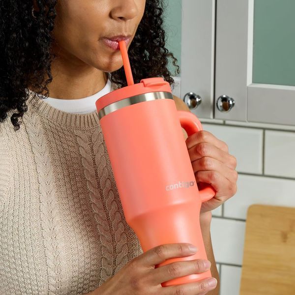 Термостакан с трубочкой Contigo Tumbler Streeterville 1182 мл Coral (2204454) 2204454 фото