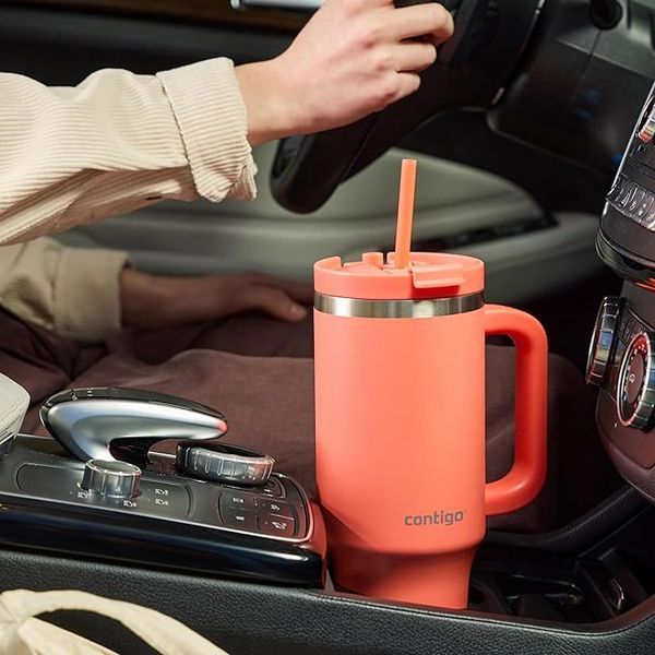 Термостакан с трубочкой Contigo Tumbler Streeterville 1182 мл Coral (2204454) 2204454 фото