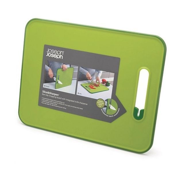 Доска разделочная с точилкой для ножей Joseph Joseph L Slice&Sharpen Large-Green 60027 01000216 фото