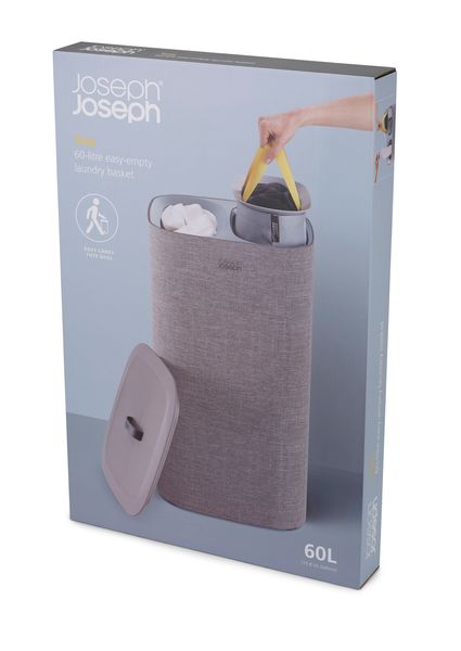 Корзина для белья раздельная Joseph Joseph Tota 60 л Grey 50001 50001 фото