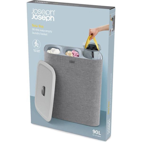 Кошик для білизни 90 л 3 відділа Joseph Joseph Tota Grey (50024) 01001115 фото