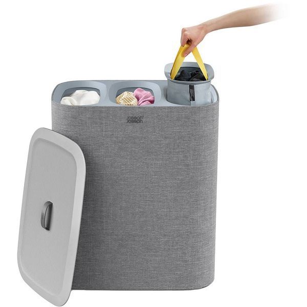 Кошик для білизни 90 л 3 відділа Joseph Joseph Tota Grey (50024) 01001115 фото