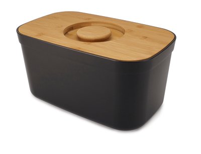 Хлебница с бамбуковой крышкой Joseph Joseph Bread Bin Black 81103 81103 фото