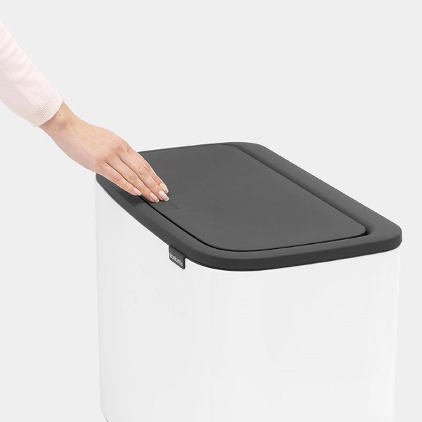 Бак для мусора с 2 ведрами 11+23 л Brabantia Touch Bin Bo белый (313547) 313547 фото