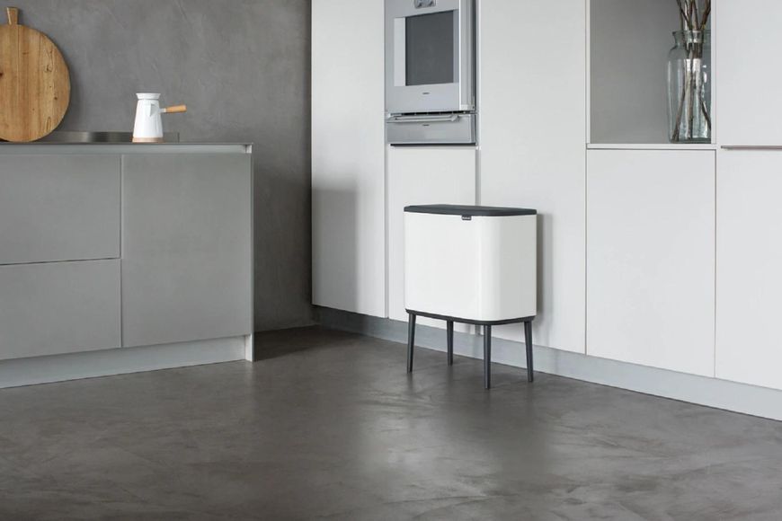 Бак для мусора с 2 ведрами 11+23 л Brabantia Touch Bin Bo белый (313547) 313547 фото