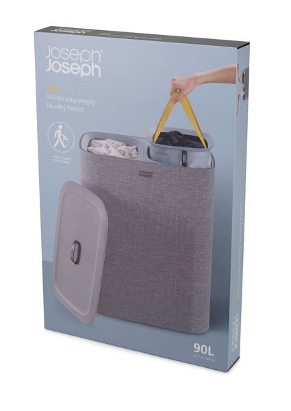 Корзина для белья 90 л. с двумя отделениями Joseph Joseph Tota Grey 50003 50003 фото