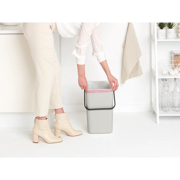 Бак для мусора Brabantia Sort&Go 25 л светло-серый (214400) 214400 фото